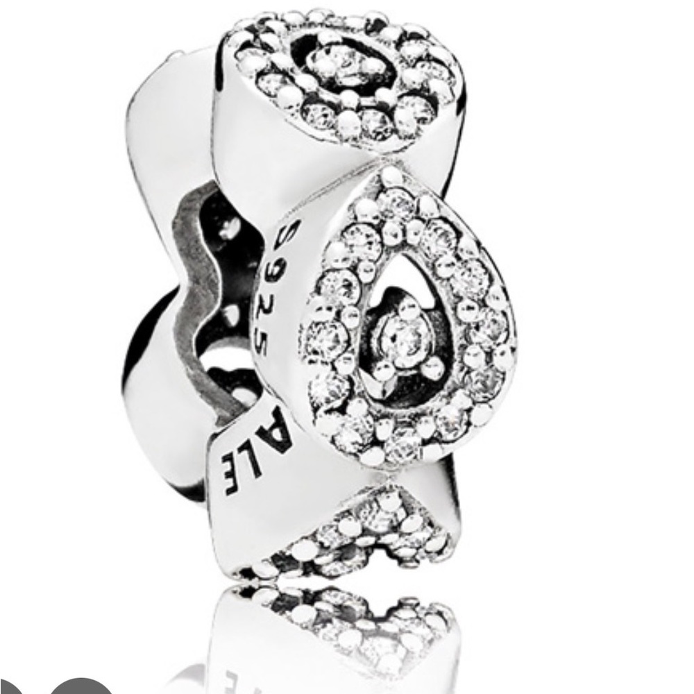 Pandora Cascading Glamour Teardrop Pavé spacer charm
